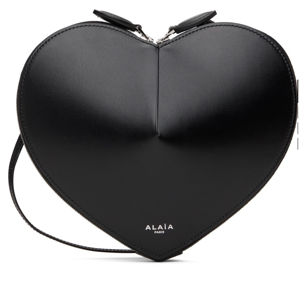 Alaia Black Heart-Shaped Clutch